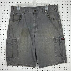Dickies Cargo Shorts Size 36‎ Work Wear Grunge Skater Y2K Baggy Distressed Gray